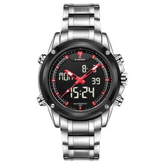 Brand NAVIFORCE Watches men luxury Full Steel Quartz Clock LED Digital Watch Army Military Sport wristwatch relogio masculino