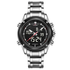 Brand NAVIFORCE Watches men luxury Full Steel Quartz Clock LED Digital Watch Army Military Sport wristwatch relogio masculino