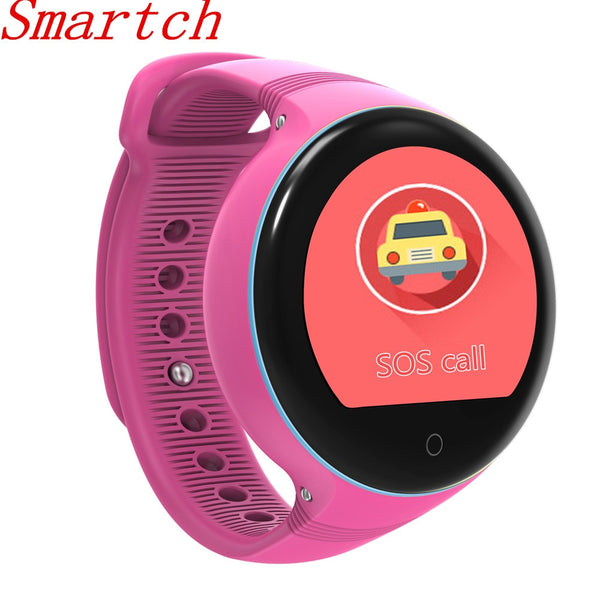 Smartch S668 Children Smart Watch IP54 Waterproof Round Screen GPS SOS Wristwatch Remote Viewfinder for Kids support SIM card PK
