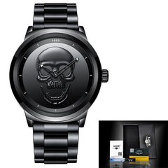 Relogio Masculino Mens Watches 2018LIGE Top Brand Luxury Men's Skull Watch Men's Military Waterproof Sports Watch Quartz Clock