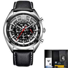 Mens Watches LIGE Top Brands Luxury Men's Military Sports Watches Men's Waterproof Quartz Watches Timing Date Clock Relogio+Box