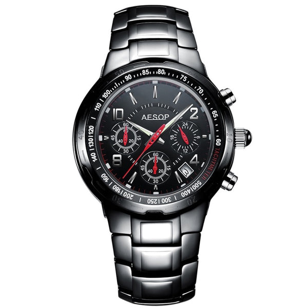 New AESOP Brand Sport Men Watch Quartz Wristwatch Military Waterproof Shockproof Ceramic Black Male Clock Relogio Masculino Top