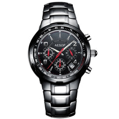 New AESOP Brand Sport Men Watch Quartz Wristwatch Military Waterproof Shockproof Ceramic Black Male Clock Relogio Masculino Top