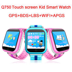 Q750 Children Smart Watch GPS Phone LBS Location SOS Life Waterproof Kid Touch Screen Smartwatch for Baby Safe Anti-Lost Monitor