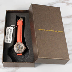 FORSINING Automatic Watch Women Fashion Mechanical Self Wind Diamond Watch Elegant Leather Bracelet Watches Relogio Femenino