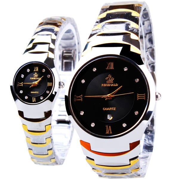 HK Crown Reginald Brand With Calendar Top Quality Watch Lovers's Business Man Woman Gift Fashion Quartz Wristwatches