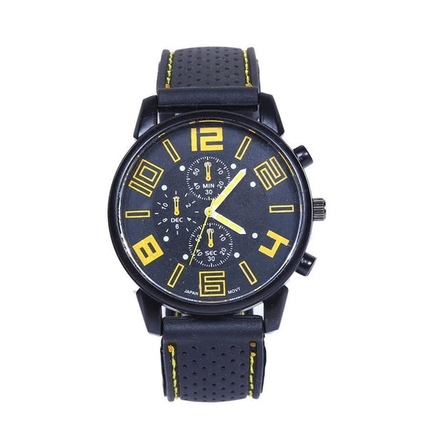 Casual Watches Fashion Quartz Band Silicone Man Sport Wrist