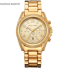 Hannah Martin Ladies Watches Top Brand Luxury Women's Watches Diamond Fashion Rose Gold Watch Women Watches Clock reloj mujer