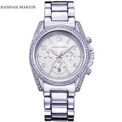 Hannah Martin Ladies Watches Top Brand Luxury Women's Watches Diamond Fashion Rose Gold Watch Women Watches Clock reloj mujer