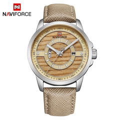 New NAVIFORCE Men Sports Watches 3ATM Waterproof Male Top Brand Luxury Leather Wristwatch Man Date Week Quartz Fashion Watch