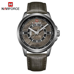 New NAVIFORCE Men Sports Watches 3ATM Waterproof Male Top Brand Luxury Leather Wristwatch Man Date Week Quartz Fashion Watch
