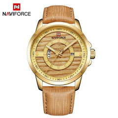 New NAVIFORCE Men Sports Watches 3ATM Waterproof Male Top Brand Luxury Leather Wristwatch Man Date Week Quartz Fashion Watch