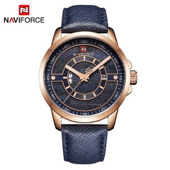 New NAVIFORCE Men Sports Watches 3ATM Waterproof Male Top Brand Luxury Leather Wristwatch Man Date Week Quartz Fashion Watch