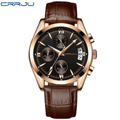 Crrju Fashion Mens Watches Top Brand Luxury Quartz Clock Sport Watch Men Full Steel Business Waterproof Watch Relogio Masculino