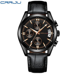 Crrju Fashion Mens Watches Top Brand Luxury Quartz Clock Sport Watch Men Full Steel Business Waterproof Watch Relogio Masculino