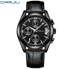 Crrju Fashion Mens Watches Top Brand Luxury Quartz Clock Sport Watch Men Full Steel Business Waterproof Watch Relogio Masculino