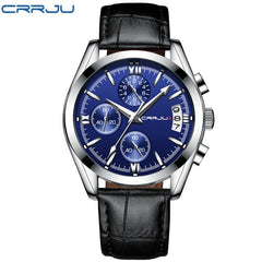 Crrju Fashion Mens Watches Top Brand Luxury Quartz Clock Sport Watch Men Full Steel Business Waterproof Watch Relogio Masculino