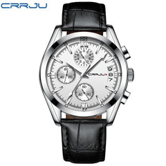 Crrju Fashion Mens Watches Top Brand Luxury Quartz Clock Sport Watch Men Full Steel Business Waterproof Watch Relogio Masculino
