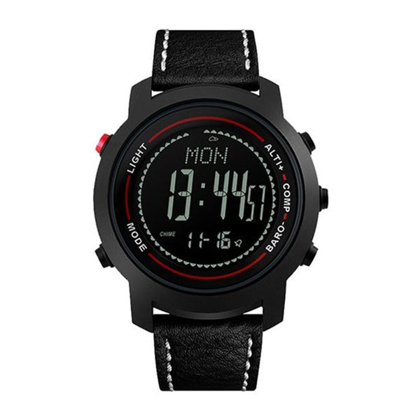 Leather Luminous carry use Cowhide for Digital Watch to daily Easy and suitable Waterproof Men wear Buckle Wristwatch