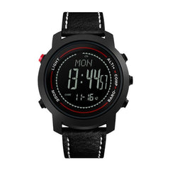 Leather Luminous carry use Cowhide for Digital Watch to daily Easy and suitable Waterproof Men wear Buckle Wristwatch