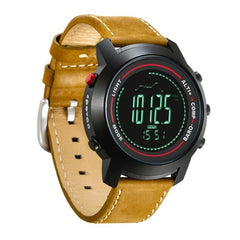 Leather Luminous carry use Cowhide for Digital Watch to daily Easy and suitable Waterproof Men wear Buckle Wristwatch