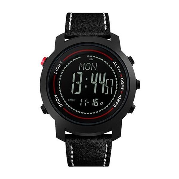 Leather Luminous carry use Cowhide for Digital Watch to daily Easy and suitable Waterproof Men wear Buckle Wristwatch