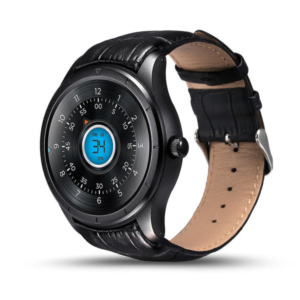 LEMFO Q3 1.39 Inch Amoled Screen Smart Watch Android 3G GPS WIFI Bluetooth Heart Rate Monitor Smartwatch Men With Leather Strap
