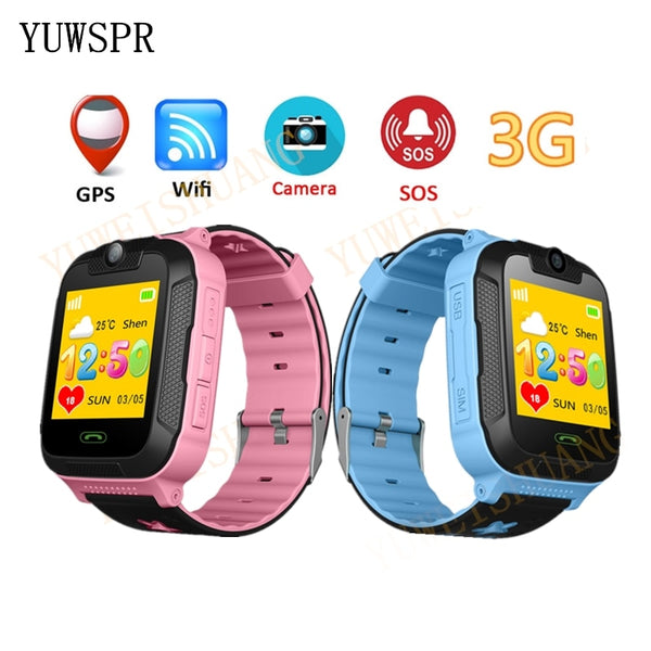 Kids watches with GPS tracker 3G WCDMA Network touch Screen Camera SOS Call Location WIFI Children Watches Smart Clock TD07S