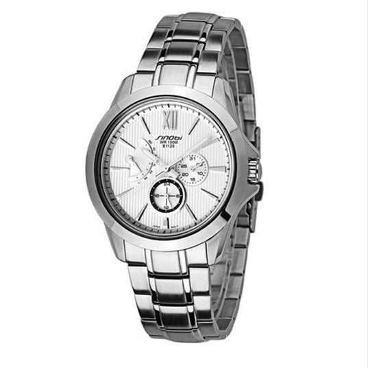 SINOBI Sport Watch Men Watch Mens Watches Top Brand Luxury Waterproof Men's Watch Full Steel Clock reloj hombre erkek kol saati