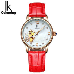 Lucky 2019 Clover New Fashion Genuine Leather Womens Watch OL Lady Diamond Automatic Mechanical Watches Women Reloj femenino