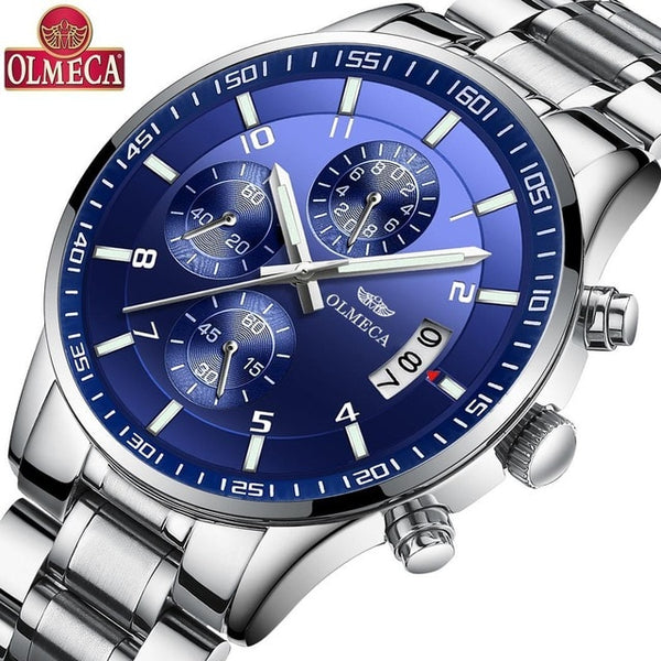 Men Business Casual Alloy Quartz Waterpoof 30 Meters Multifunction Watch Adjustable Date, Calendar, Waterproof