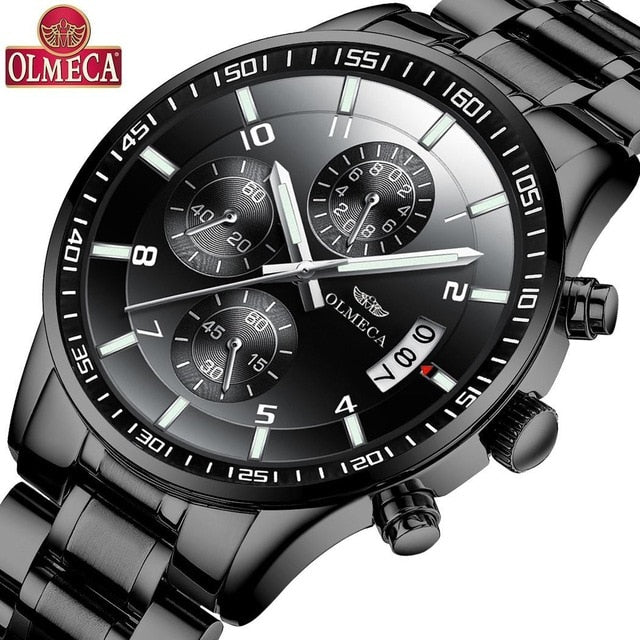 Men Business Casual Alloy Quartz Waterpoof 30 Meters Multifunction Watch Adjustable Date, Calendar, Waterproof