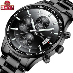 Men Business Casual Alloy Quartz Waterpoof 30 Meters Multifunction Watch Adjustable Date, Calendar, Waterproof