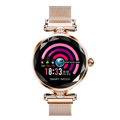 MNWT Luxury Rose Gold Smart Watch Women Smart Bluetooth Electronics Heart Rate Blood Pressure Monitor Fitness Tracker Smartwatch