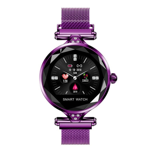 MNWT Luxury Rose Gold Smart Watch Women Smart Bluetooth Electronics Heart Rate Blood Pressure Monitor Fitness Tracker Smartwatch