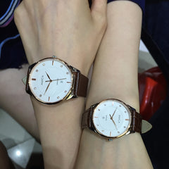 AMICA Luxury Brand 2019 New Fashion Leather Sapphire Watch Mirror Waterproof Quartz Watch Men Watch Ladies Watch