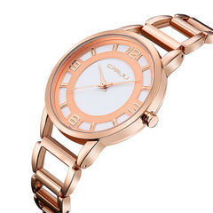 CRRJU Women's Hollow Bracelet Watches Luxury Gold Women Wrist Watch Women Watches Stainless Steel Ladies Watch Clock Reloj Mujer
