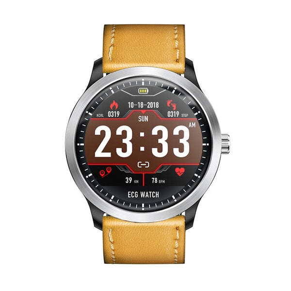 MNWT Men Smartwatch ECG PPG Electrocardiograph Display Heart Rate Monitor Blood Pressure Fitness Tracker Smart Sports Watch +Box