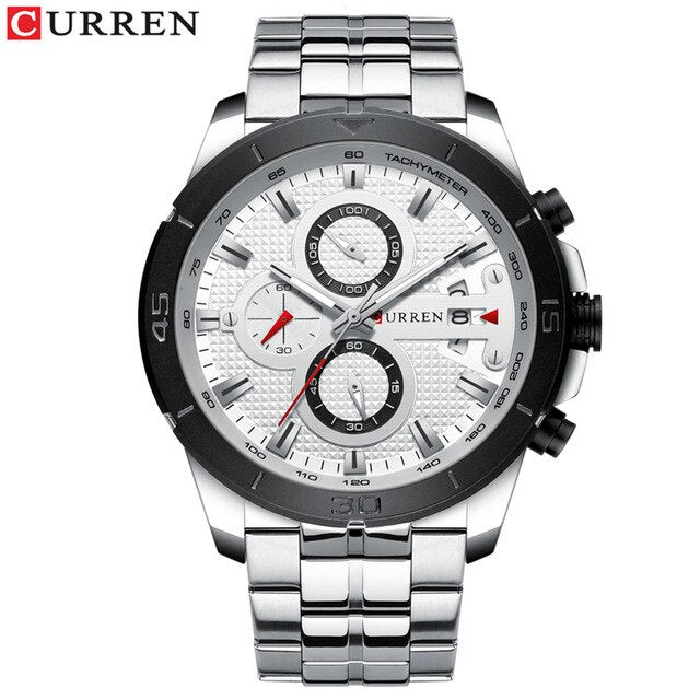 Relogio Masculino CURREN Men Watches To Luxury Brand Business Steel Quartz Watch Casual Waterproof Male Wristwatch Chronograph