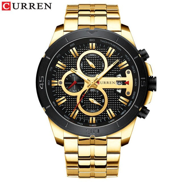Relogio Masculino Men's Watches CURREN Top Luxury Brand Watch Mens Quartz Stainless Steel Clock Fashion Chronograph Watch Man