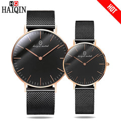 HAIQIN Couple Watch 2019 New Top Luxury Casual Fashion Quartz / Men / Women / Waterproof / Sports / Stainless Steel / Watch
