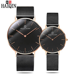 HAIQIN Couple Watch 2019 New Top Luxury Casual Fashion Quartz / Men / Women / Waterproof / Sports / Stainless Steel / Watch
