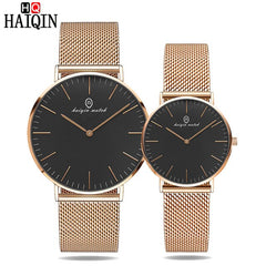 HAIQIN Couple Watch 2019 New Top Luxury Casual Fashion Quartz / Men / Women / Waterproof / Sports / Stainless Steel / Watch