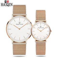 HAIQIN Couple Watch 2019 New Top Luxury Casual Fashion Quartz / Men / Women / Waterproof / Sports / Stainless Steel / Watch