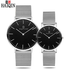 HAIQIN Couple Watch 2019 New Top Luxury Casual Fashion Quartz / Men / Women / Waterproof / Sports / Stainless Steel / Watch